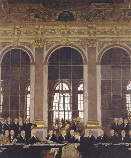 The Signing of Peace in the Hall of Mirrors,Versailles, Sir William Orpen